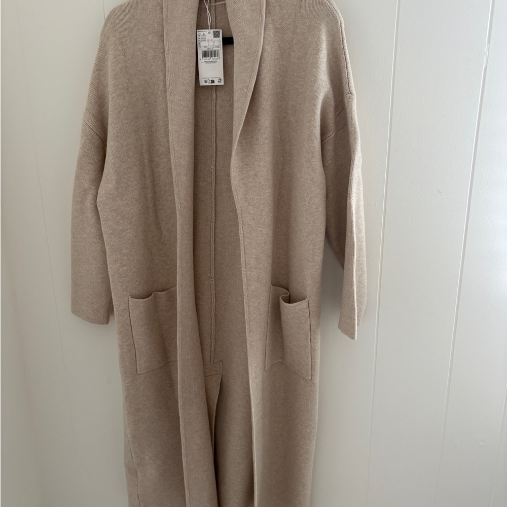 Zara Cream Open Front Cardigan (nwt)